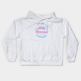 Salty Mermaid on the Beach Kids Hoodie